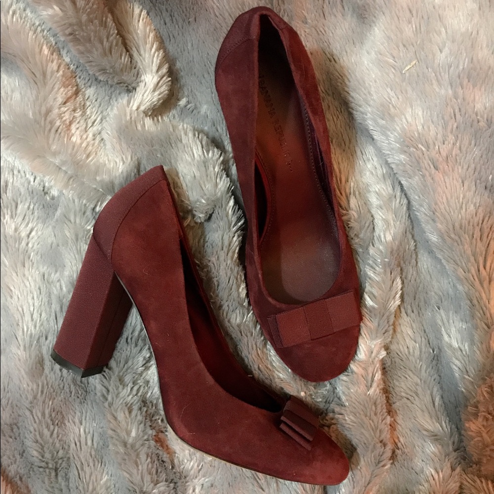 Maroon pumps